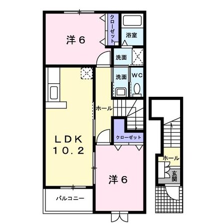 小俣駅 徒歩12分 2階の物件間取画像